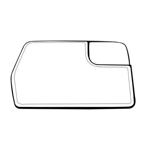 Exterior Side View Mirror Glass w/Base Fit For FORD F150 P/U 15-ON Driver Side