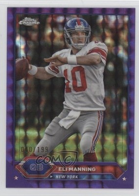 2023 Composite Topps Chrome Purple Geometric Refractor /199 Eli Manning #23 1ti6