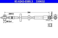 ATE Bremsschlauch 83.6243-0385.3 FüR Audi