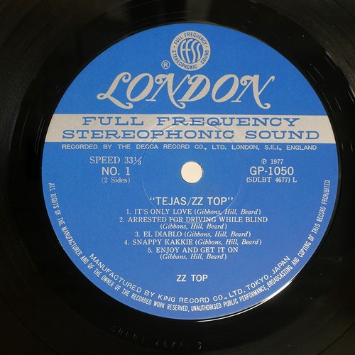 ZZ TOP TEJAS LONDON GP1050 Japan VINYL LP - Picture 3 of 3
