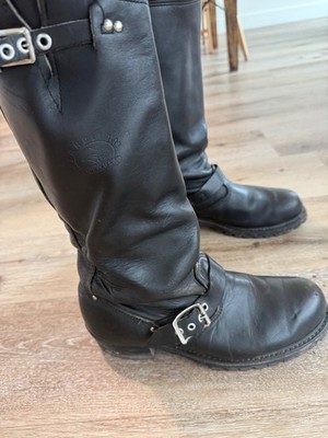 Carolina Logger/ Motorcycle  Boots Genuine Leather Black Men's Size 10 USA Made