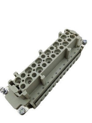 Harting 09 33 024 2716 Polycarbonat versilbert Han 24 ES Einsatz-F 600V