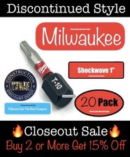 SURPLUS STOCK SALE 20 Pack Milwaukee Shockwave Impact Duty Bit Set T10 Bit