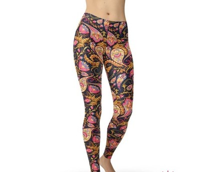Paisley Leggings, Printed Leggings, Boho Yoga Pants, Leggings for Women