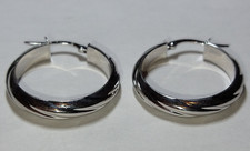 14k white gold large oval hoop earrings 2.04 grams