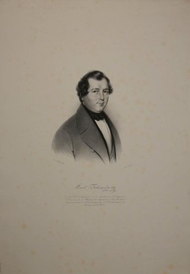 Carl Folwarczny (1832-1875): Portrait Lithographie Robert Theer ca. 1860