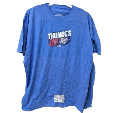 NBA OKC Thunder Shirt Adult 5XL  Blue Short Sleeve XXXXXL 