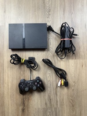 Sony PS2 PlayStation 2 Slim Black Console SCPH-70012 OEM All Tested & Working