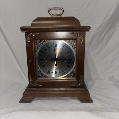 Vintage Hamilton Chiming Mantle Clock Made in W. Germany 2 Jewels 340-020 W Key