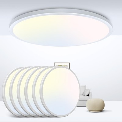 zemty Flush Mount Ceiling Light 9Inch 24W 2400LM Flat Led Lighting Fixture fo...