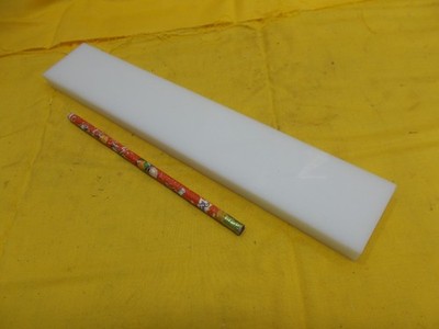 WHITE HDPE BAR polyethylene sheet machinable plastic stock 5/8'' x 2'' x 12'' LONG