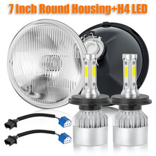Pair H6014 7 Inch Led Headlight Round Hilo Beam Fit Chevy Pickup Truck 3100