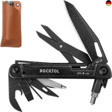 ROCKTOL Multitool Gen-R Lite, EDC-Taschenmesser VG10 Klinge, Kompaktes 15-in-1