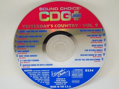 SC8234 Yesterday's COUNTRY SOUND CHOICE KARAOKE CDG Travis Tritt Garth Brooks