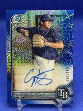 2022 Bowman Mega Box Chrome Cooper Kinney Mojo Blue Refractor /150 #BMA-CK Auto