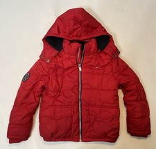 Tommy Hilfiger Kids XL/XG 7 Puffer Jacket Red Blue Zipper Hood
