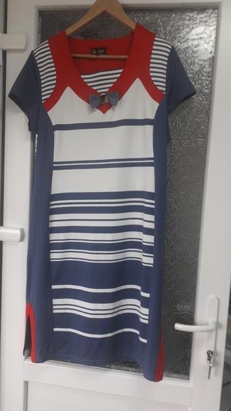 Women China Dress White Viscose L