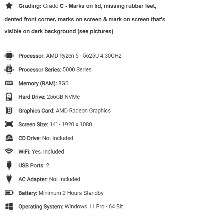 Lenovo ThinkPad E14 · Ryzen 5 5625U · 8GB · 256GB, photo 2 of 5