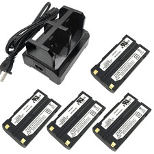 4pcs 3400MAH 54344 Battery & C300 Charger Compatible for Trimble 5700 5800 R8 R7