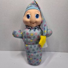 VTG 1988 Playskool Gloworm Blue/Green PJ's W/Stars Glow Worm Light Not Working 