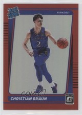 2022 Chronicles Draft Picks Donruss Optic Rated Rookies Red Christian Braun 0x49