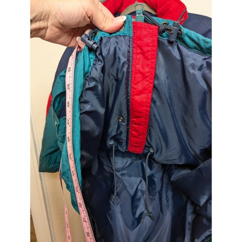COLUMBIA VINTAGE 90's Y2K Men's Sz Medium Snow Winter Jacket with Packable Hood - Picture 12 of 16
