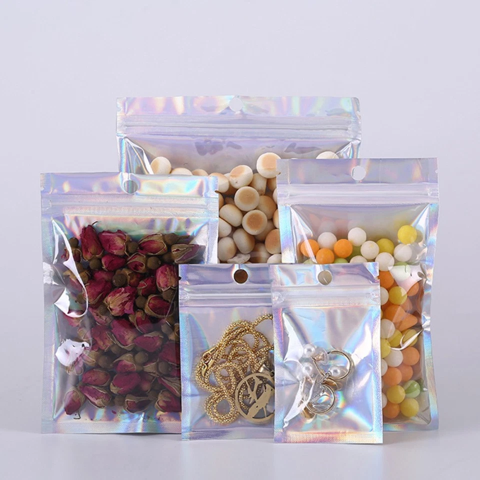 100 PCS Bags Resealable Small Packaging Gift Jewelery Pouches - Image 4 of 4