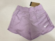 New Nike One Girls Dri-Fit Woven Training Shorts Size 6X Light Purple