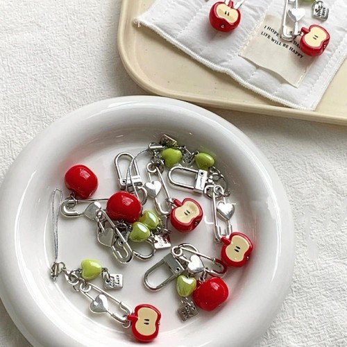 3D Fruit Bag Pendant Keychain Handmade Cellphone Lanyard Bag Charms CCD Camera - Photo 4 sur 8