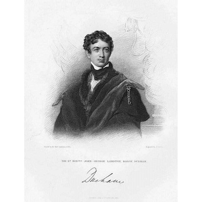 BARON DURHAM John George Lambton - Antiker Druck 1845