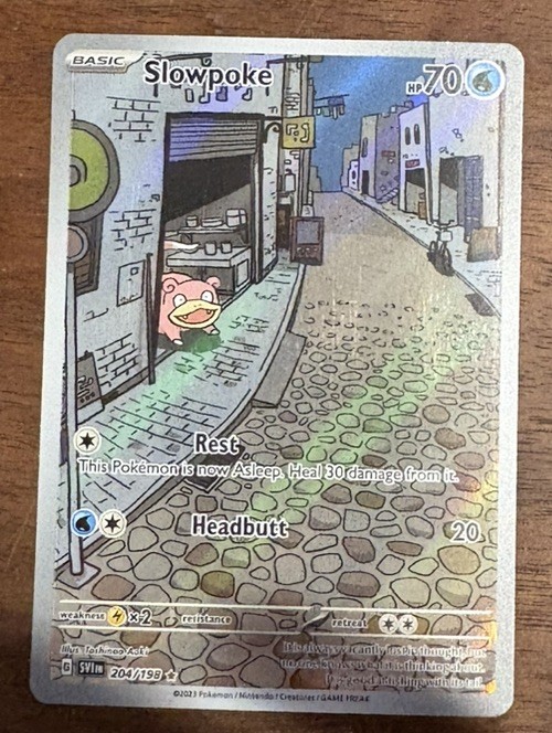 Slowpoke 204/198 Illustration Rare Scarlet & Violet Pokemon NM Pokemon Card