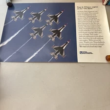VTG Pratt & Whitney F-16 Fighting Falcon Engine USAF Thunderbirds Show Poster