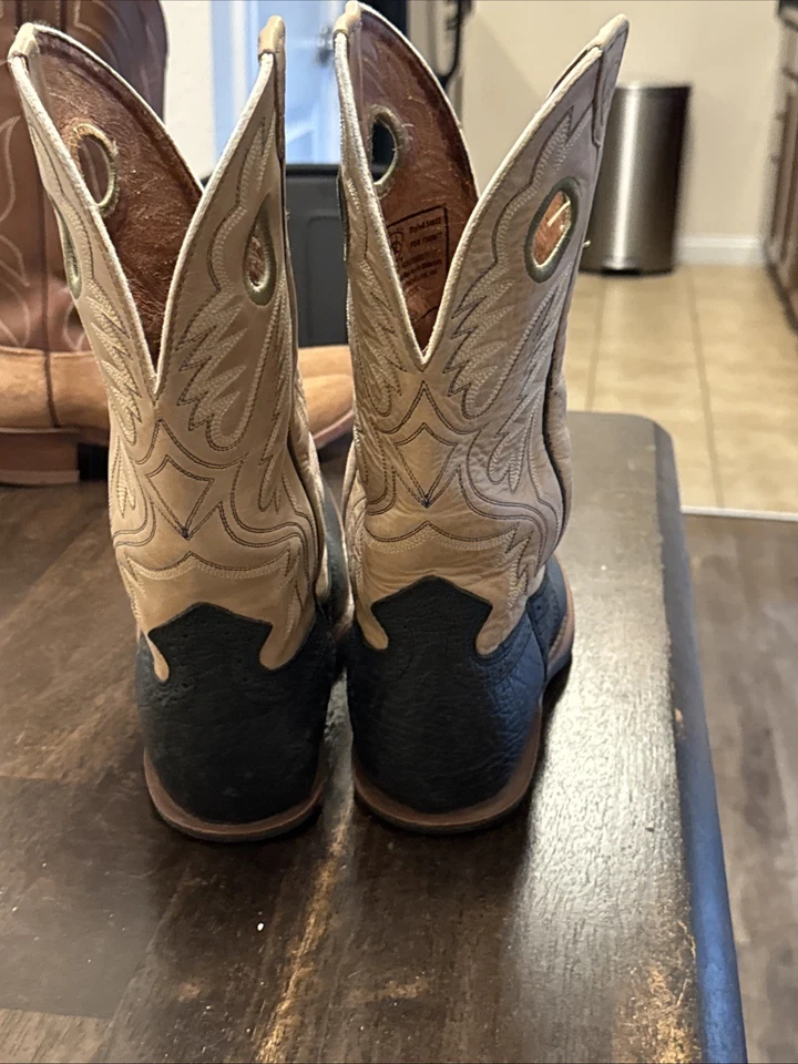 Botas para hombre Ariat punta cuadrada lápida negras talla 9,5D Foto 4 de 4