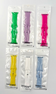 6 Pack Sport Band Compatible with Apple Watch Bands for Women Men, 38mm Silicone