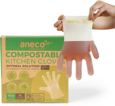 100 Compostable Gloves for Cooking Food Prep - Extra Large Disposable Food Prep
