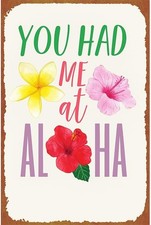 Aloha Beach Sign, Aloha Decor,Aloha Tin Metal Signs Home D cor 8x12 Stylish Wall