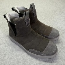 Stio Colter Boot Shoes Mens 8 Gray Suede Insulated Slip On Chelsea Outdoors