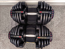 Bowflex SelectTech Adjustable 41kg Dumbbells Pair Set of 2 with Storage Tray