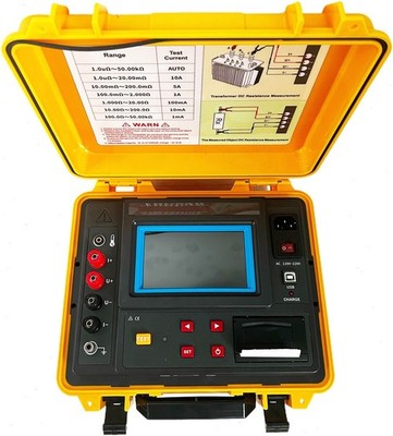 Transformer DC Resistance Meter Tester with Resistance 50.00kΩ Test Current 10A