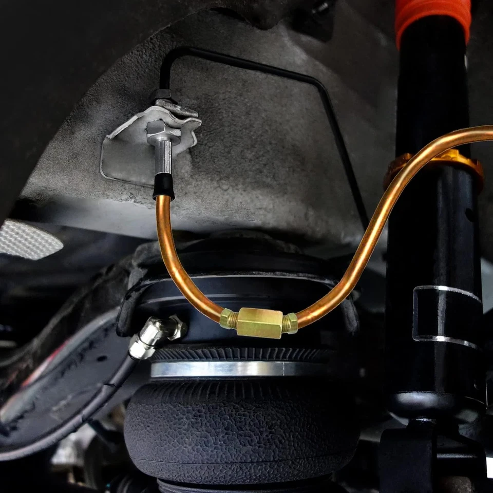 25Ft 3/16 + 1/4 Copper-Coated Brake Line Tubing Kit With 32 Fitting and 4 Unions - Image 4 of 4