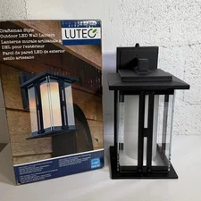 Lutec Craftsmen Outdoor LED entry/porch Wall Lantern, black Used