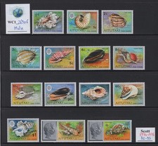 WC1_26906.BRITISH COL: AITUTAKI. 1974-1975 SEA SHELLS set. Sc.82-95. MNH