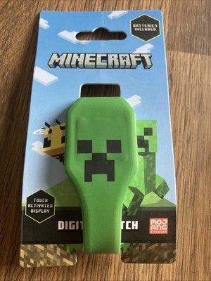 MINECRAFT OFFIZIELLE DIGITALUHR mit Touch-aktiviertem Display, GRÜN, BRANDNEU.