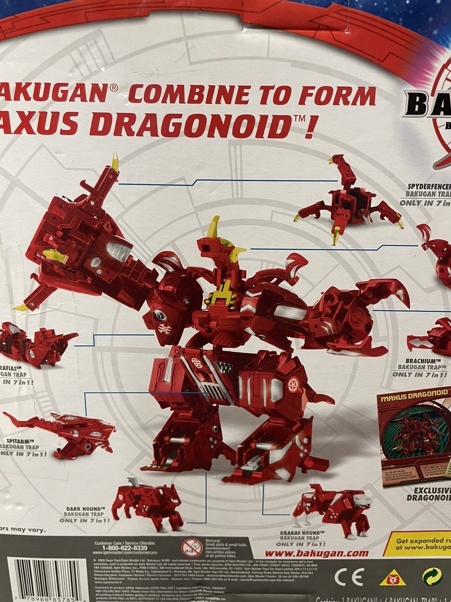 2009 Bakugan 7 in 1 Maxus Dragonoid Set Complete New Sealed