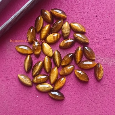 Golden Tiger Eye Marquise Cabochon 5x10mm To 12x24mm Natural Loose Gemstone