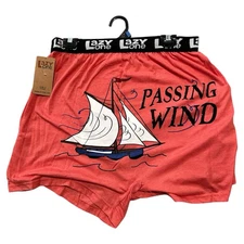 Lazy One Men’s Funny Boxers LARGE  PASSING WIND
