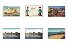 Lot of 6 Vintage Long Beach Postcards Rainbow Calif Pier Pressive Harbor Chrome
