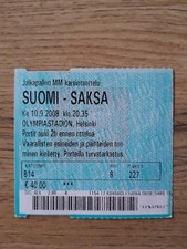 Eintrittskarte Fussball Länderspiel Finnland - Deutschland 10.09.2008