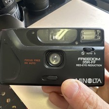 Minolta Freedom 35R-FF Red- Eye Reduction Point and Shoot Film Camera