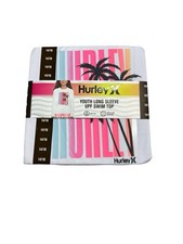 Hurley Youth Girl's Long Sleeve UPF 50 Moisture Wicking Swim Top